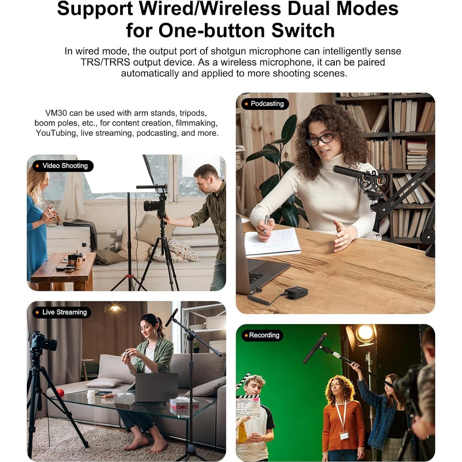 Micrófono Inalámbrico Comica CVM-VM30 Super Cardioide 75/150Hz