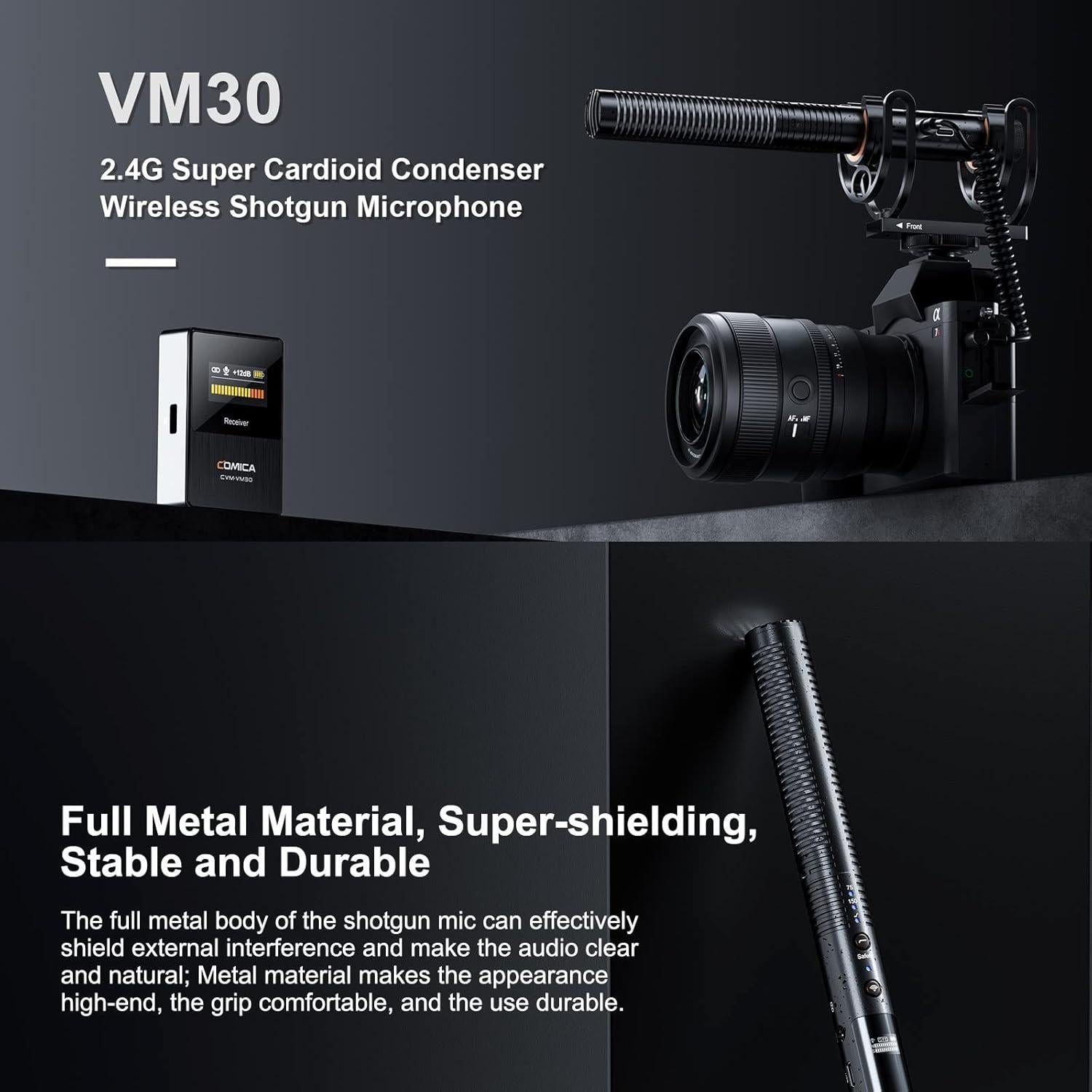 Micrófono Inalámbrico Comica CVM-VM30 Super Cardioide 75/150Hz