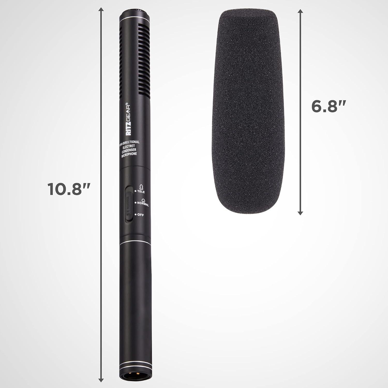 Micrófono Profesional Ritz Gear 10.8" Direccional para Video