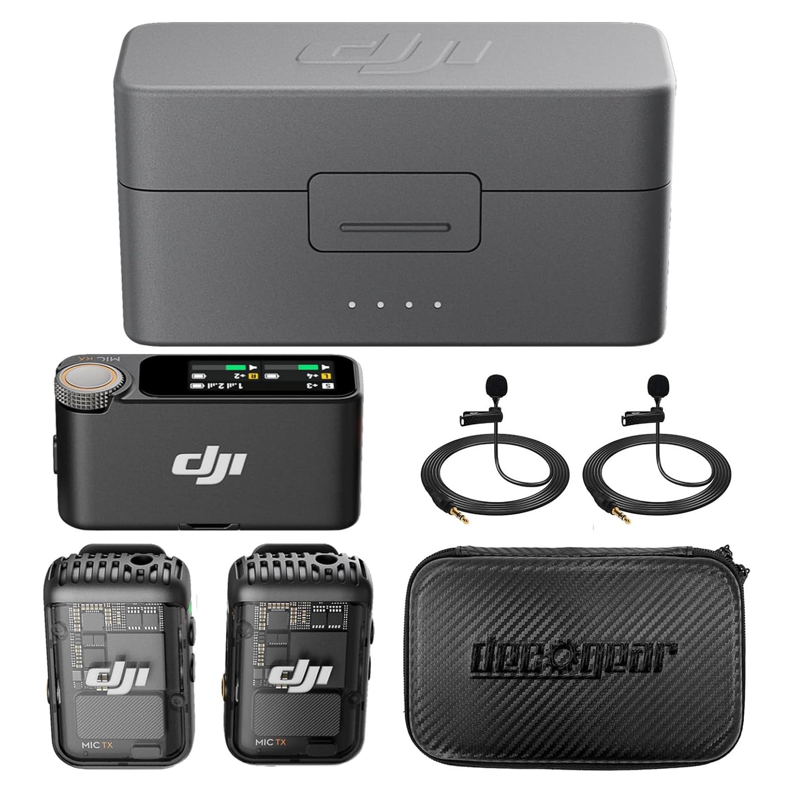 DJI Mic 2 Micrófono Lavalier Inalámbrico 2 Transmisores 250m