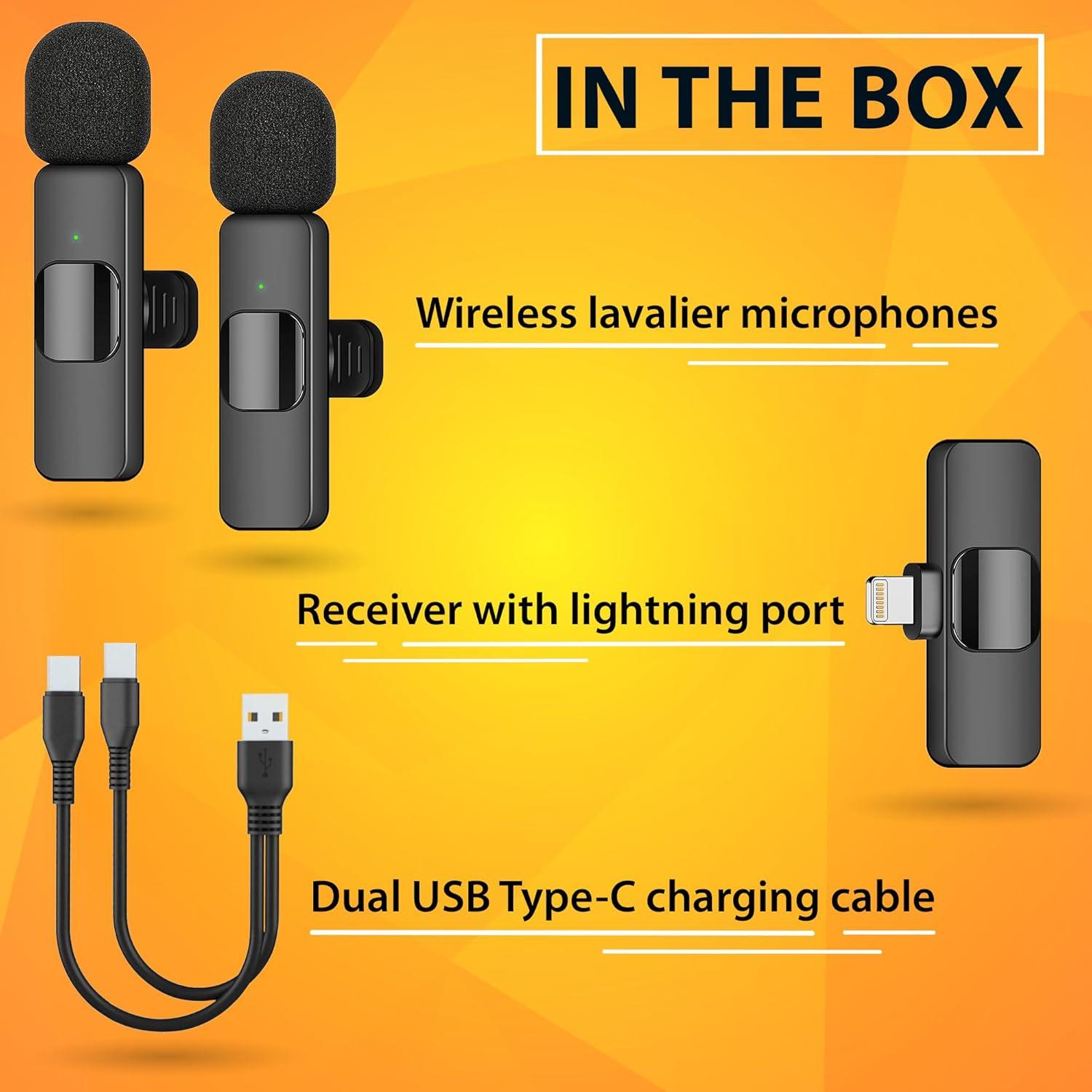 Micrófonos Lavalier Inalámbricos PowerDeWise para iPhone - Paquete de 2