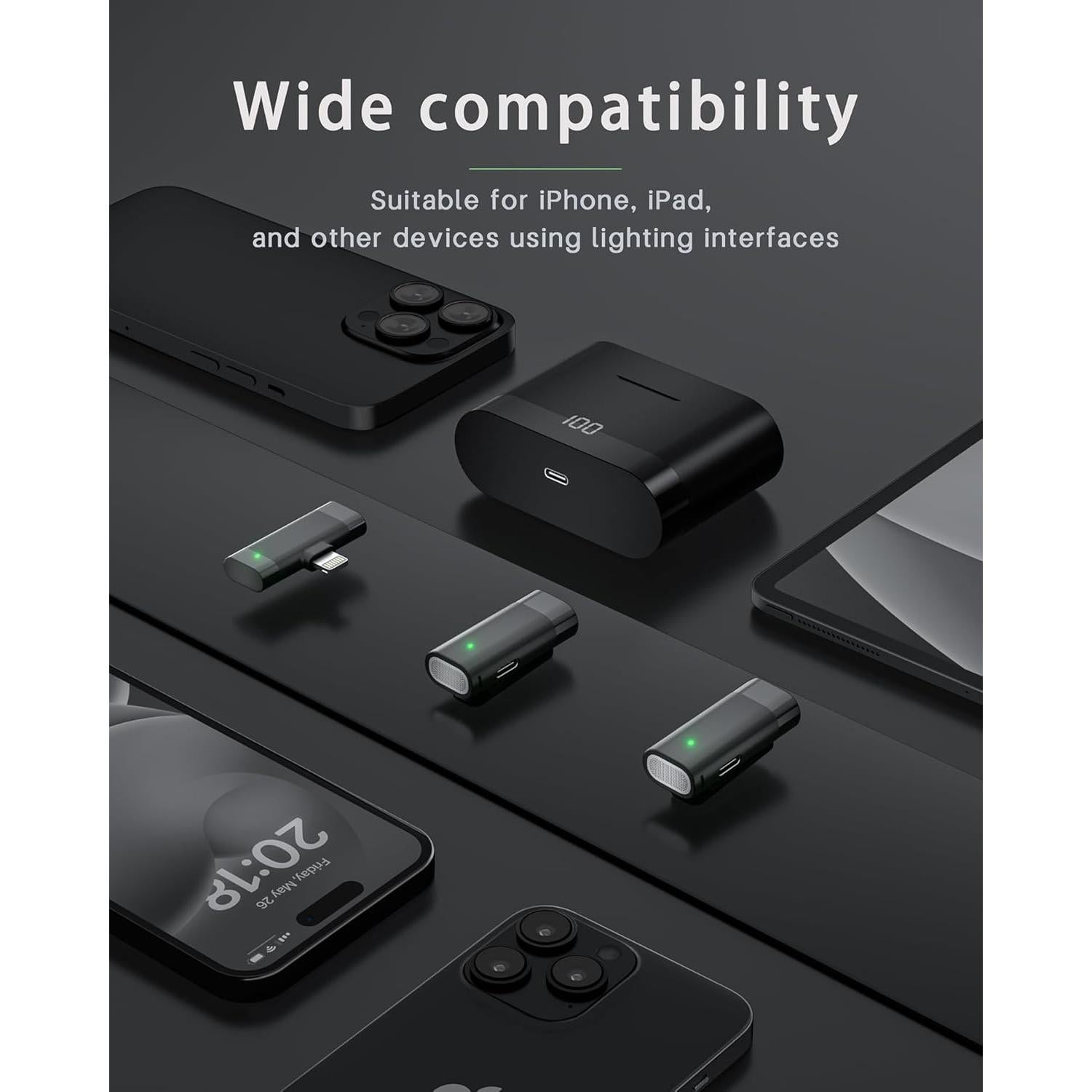 Micrófono Lavalier Inalámbrico Moudou E1 para iPhone 15/16