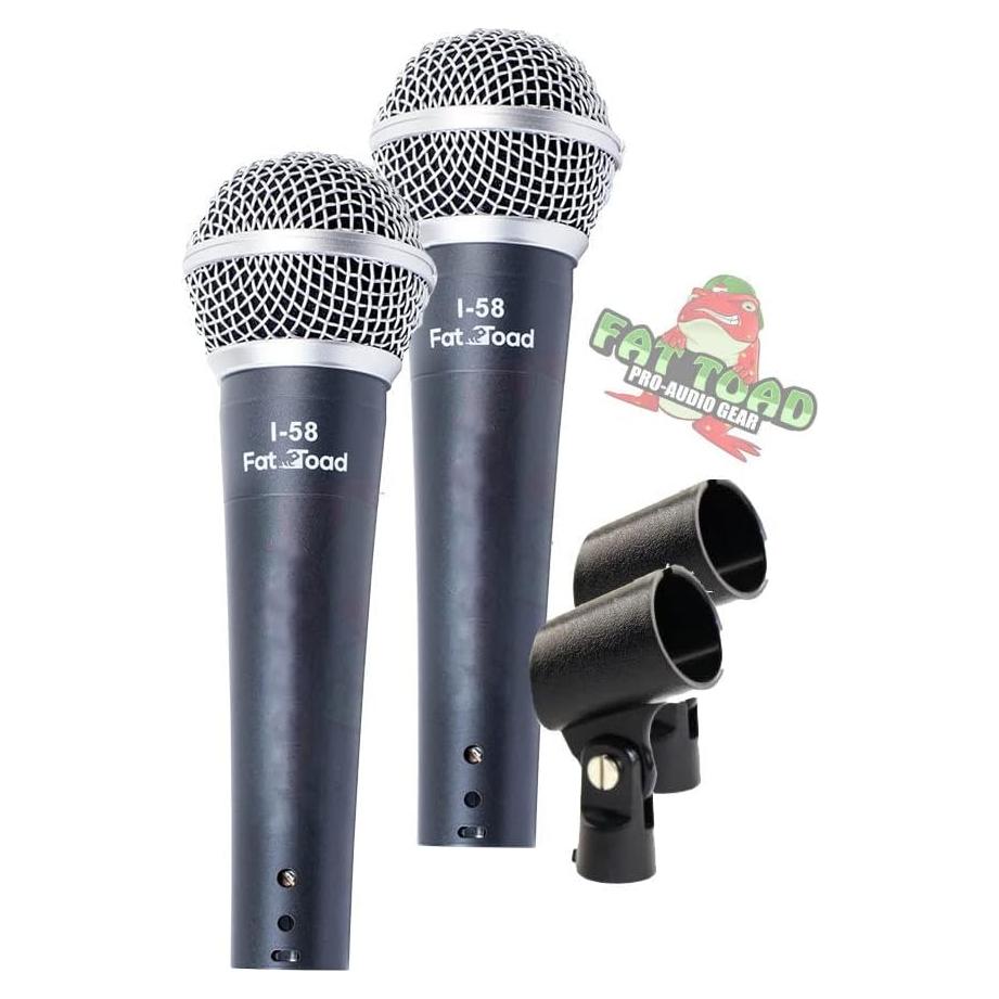 Paquete de 2 Micrófonos Dinámicos Cardioides Fat Toad - 0.59 kg