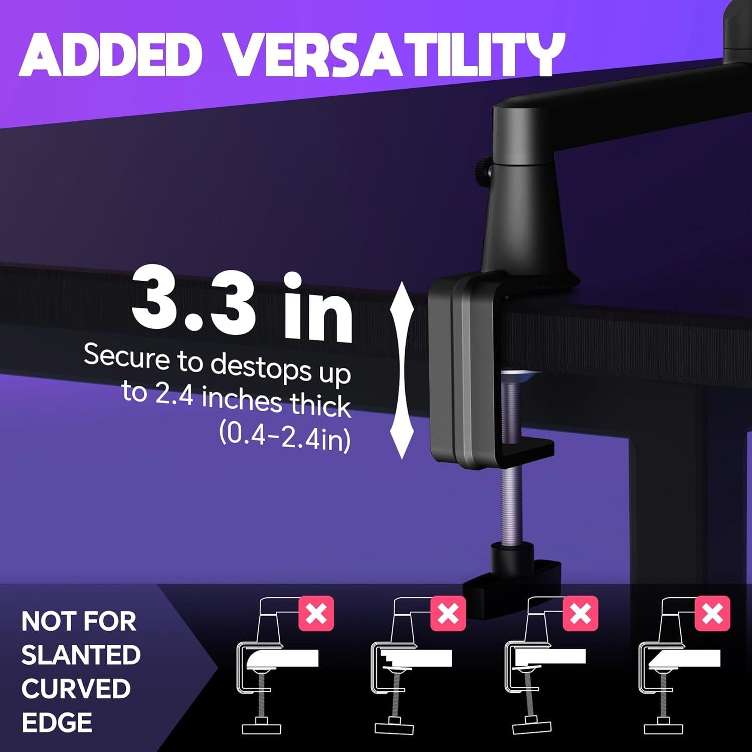 Brazo de Micrófono Ajustable AS17 Negro con Elevador 15cm