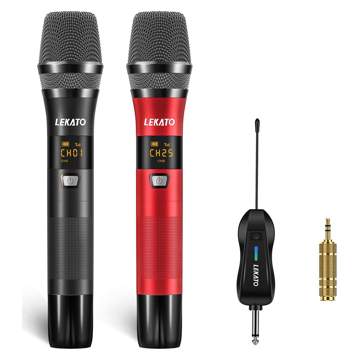 Micrófono Inalámbrico LEKATO WSM-620 Recargable con Receptor