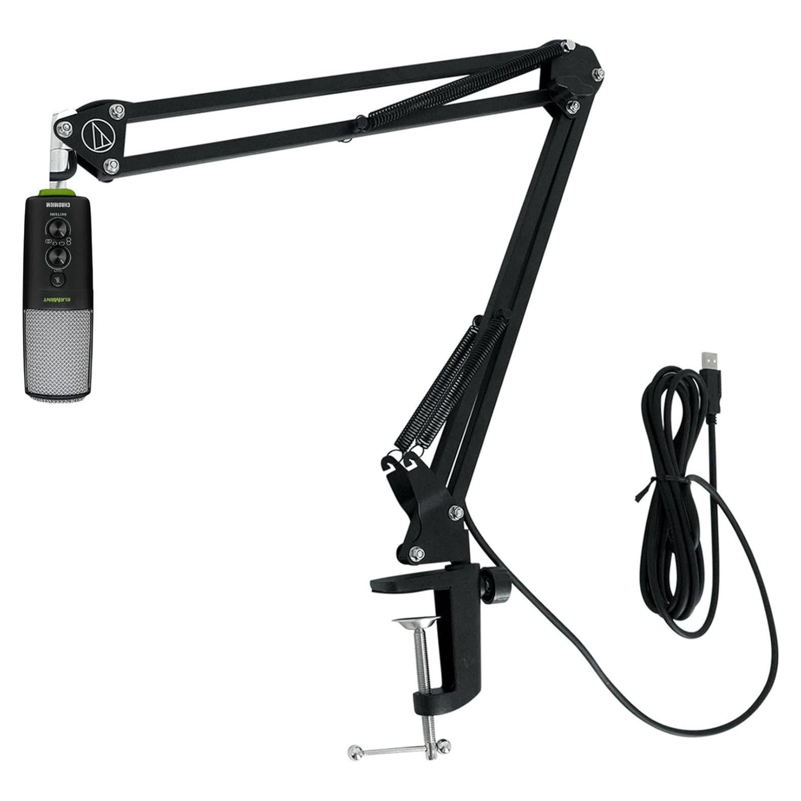 Micrófono de Streaming Mackie Chromium USB + Brazo Boom Audio Technica