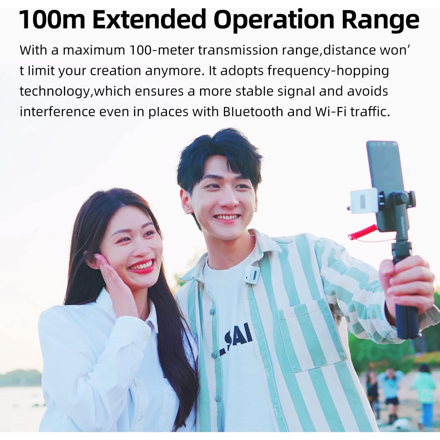 Micrófono Lavalier GODOX MoveLink II M1 Blanco, 100m, 8h Batería