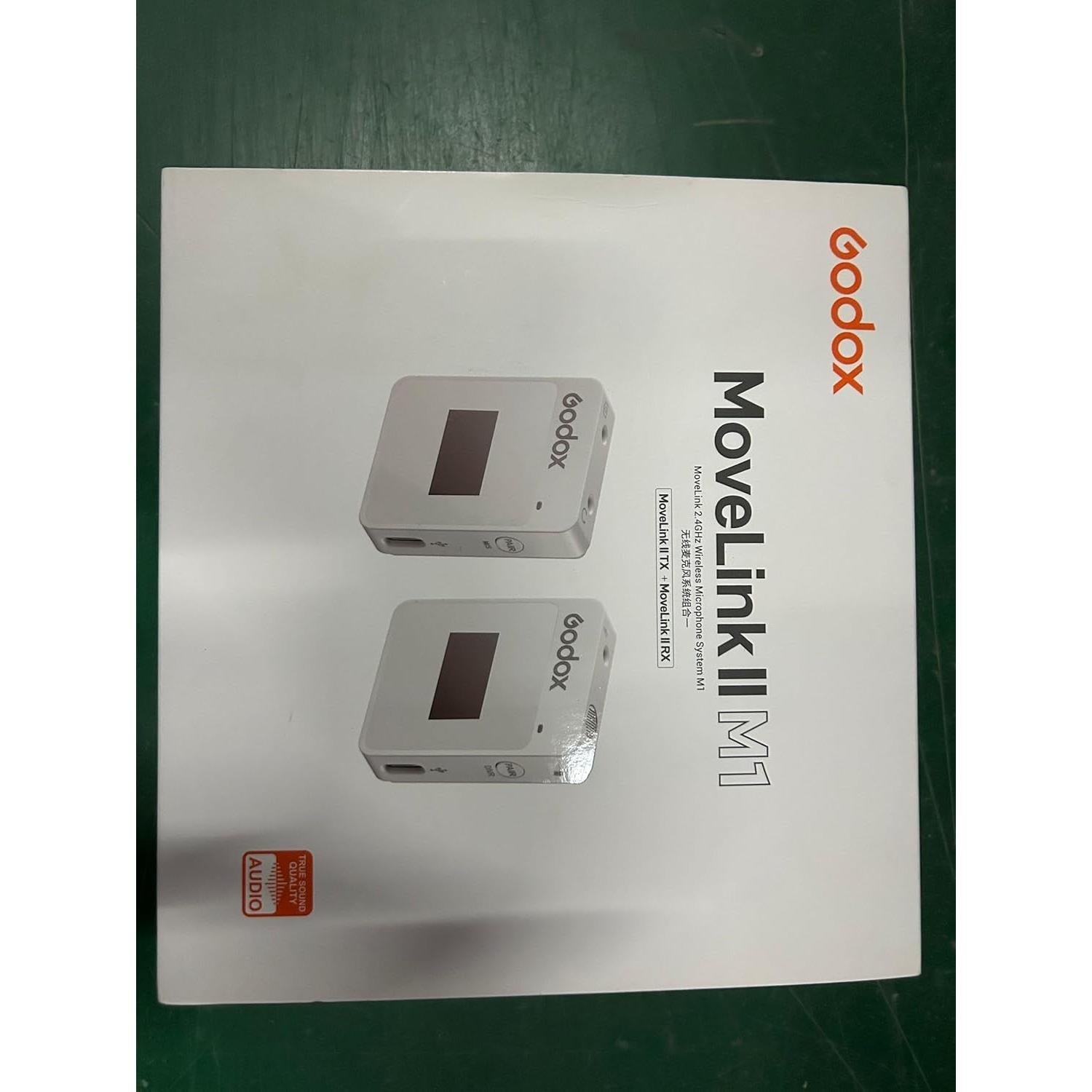 Micrófono Lavalier GODOX MoveLink II M1 Blanco, 100m, 8h Batería