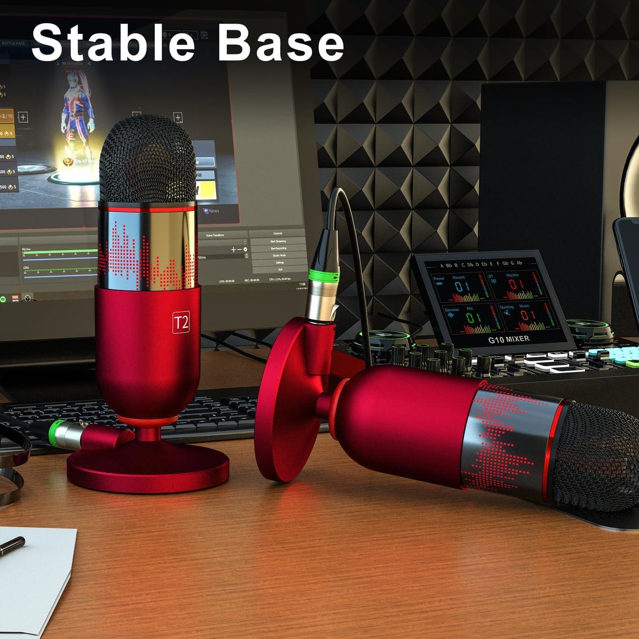 Micrófono de condensador XLR Neculogy T2 34mm cardioide