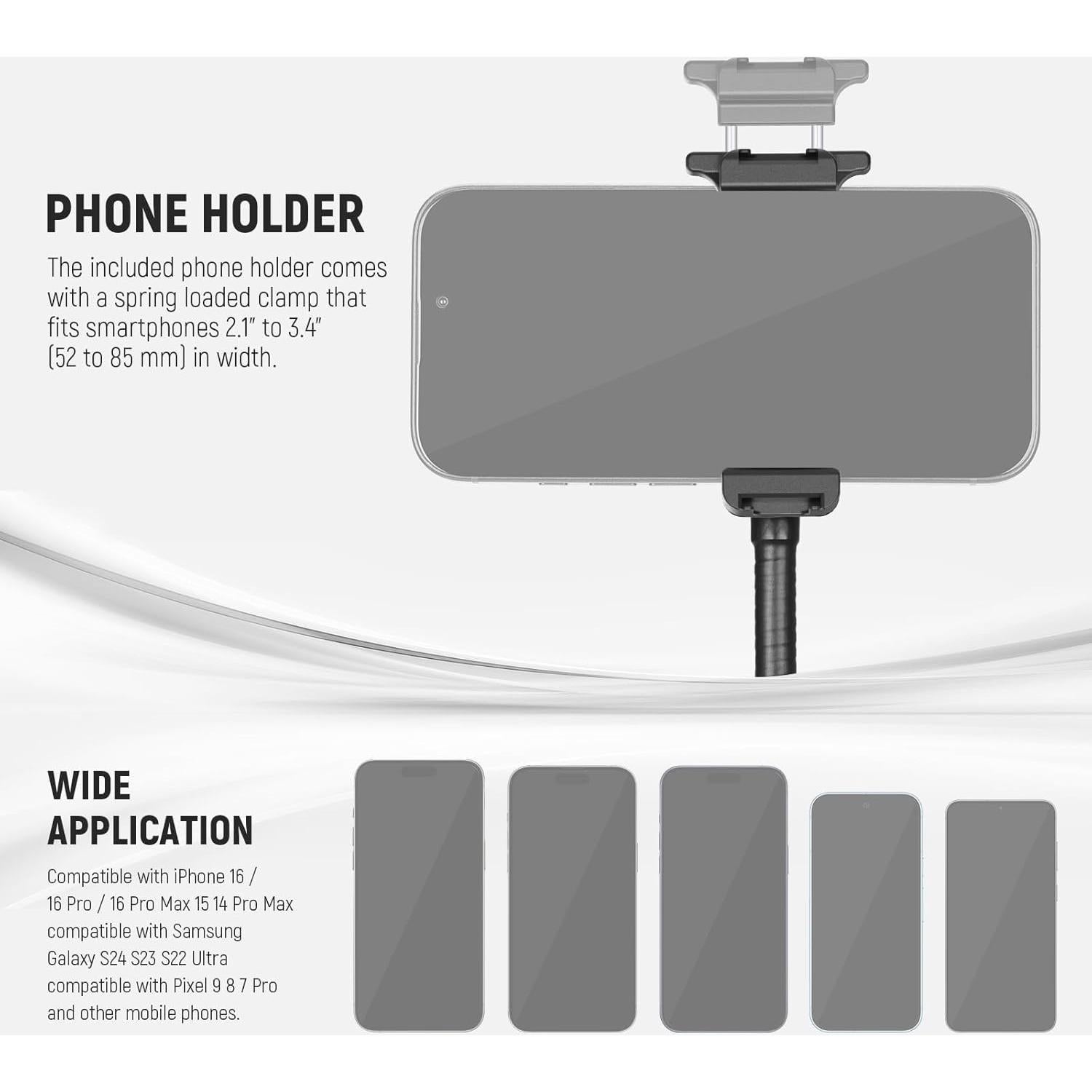 Soporte de Teléfono NEEWER con Tubo Flexible y Base Plegable