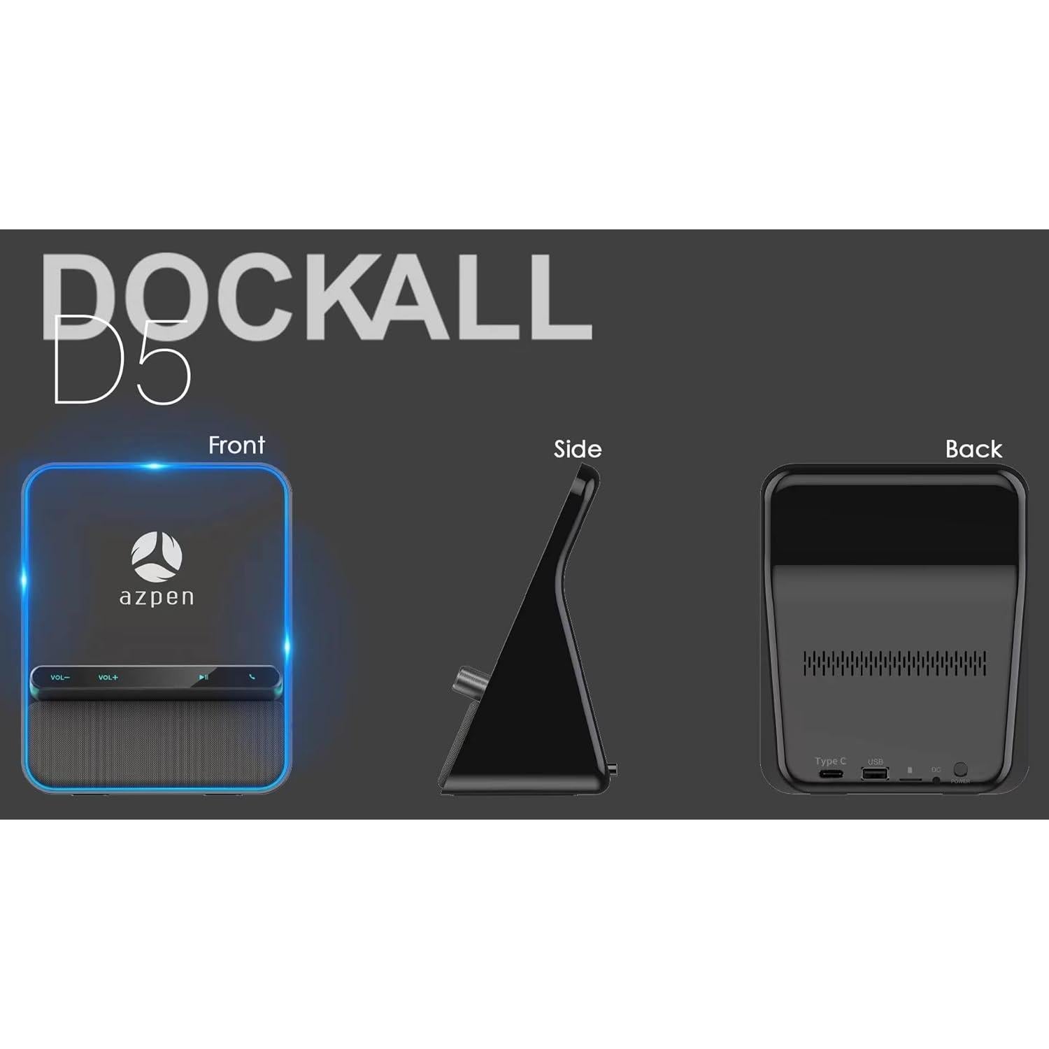 Dock de Audio Inalámbrico Azpen D5 con Altavoces Bluetooth 8W