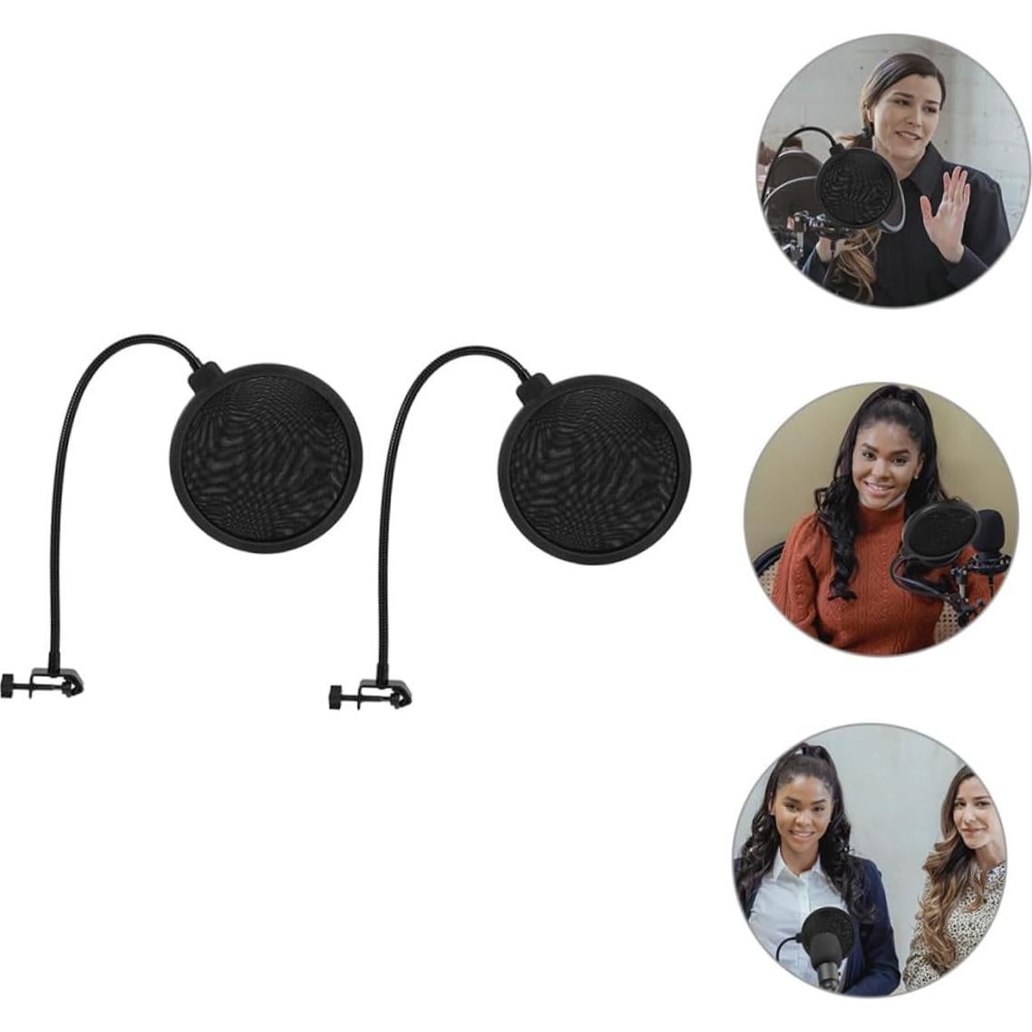 VICASKY Filtro de Micrófono con Clip Doble Cubierta Viento 54cm