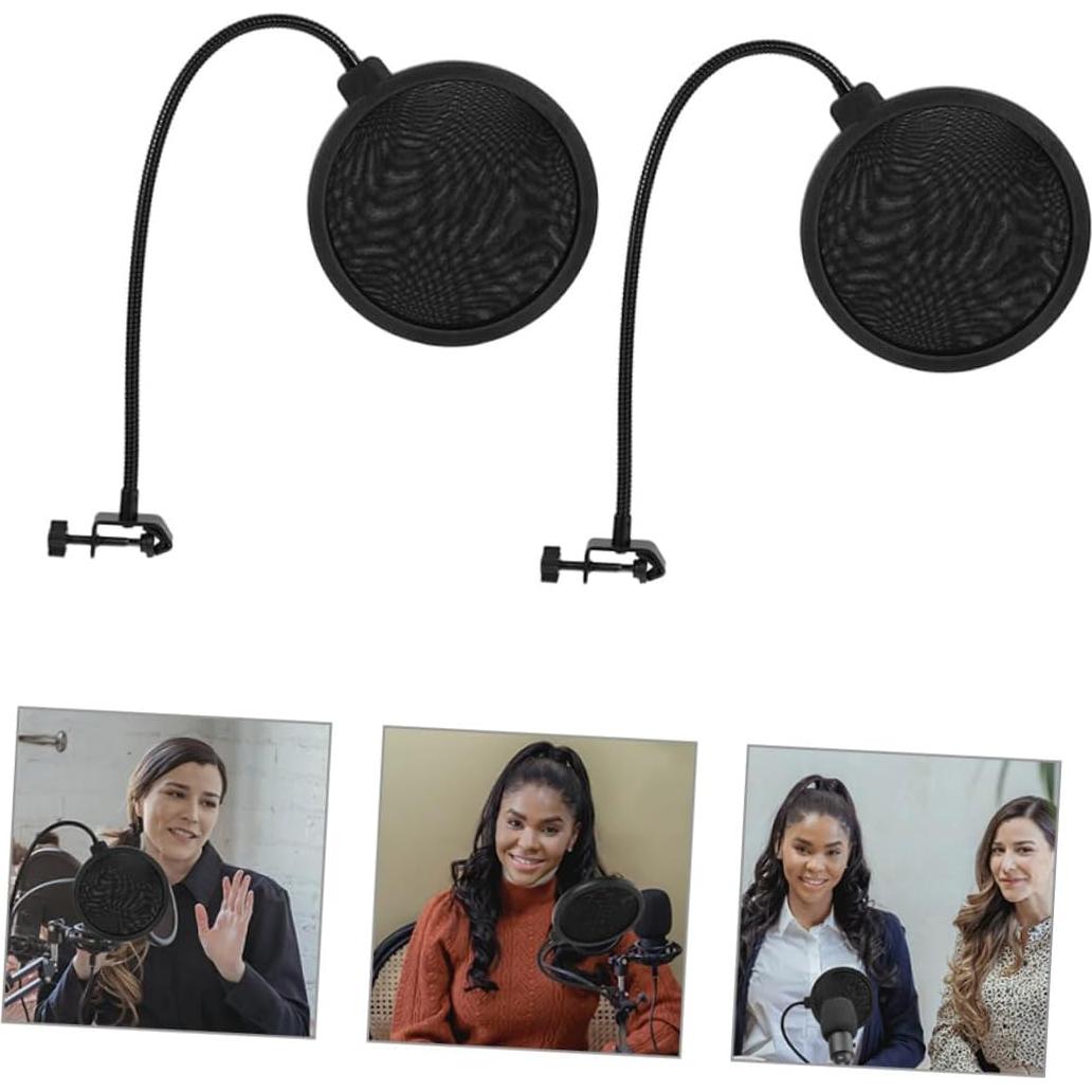 VICASKY Filtro de Micrófono con Clip Doble Cubierta Viento 54cm