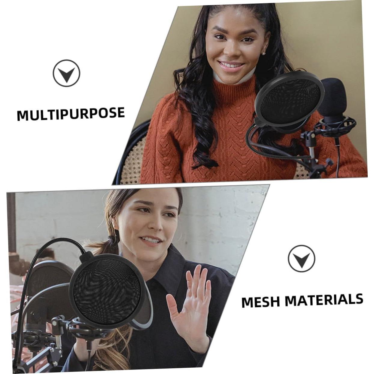 VICASKY Filtro de Micrófono con Clip Doble Cubierta Viento 54cm