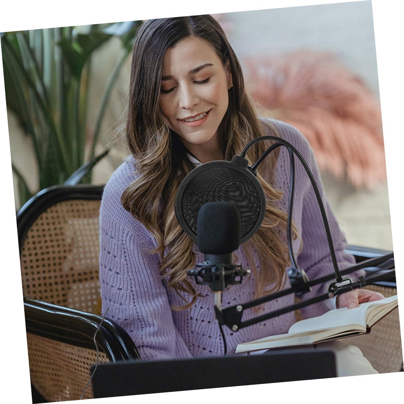 VICASKY Filtro de Micrófono con Clip Doble Cubierta Viento 54cm