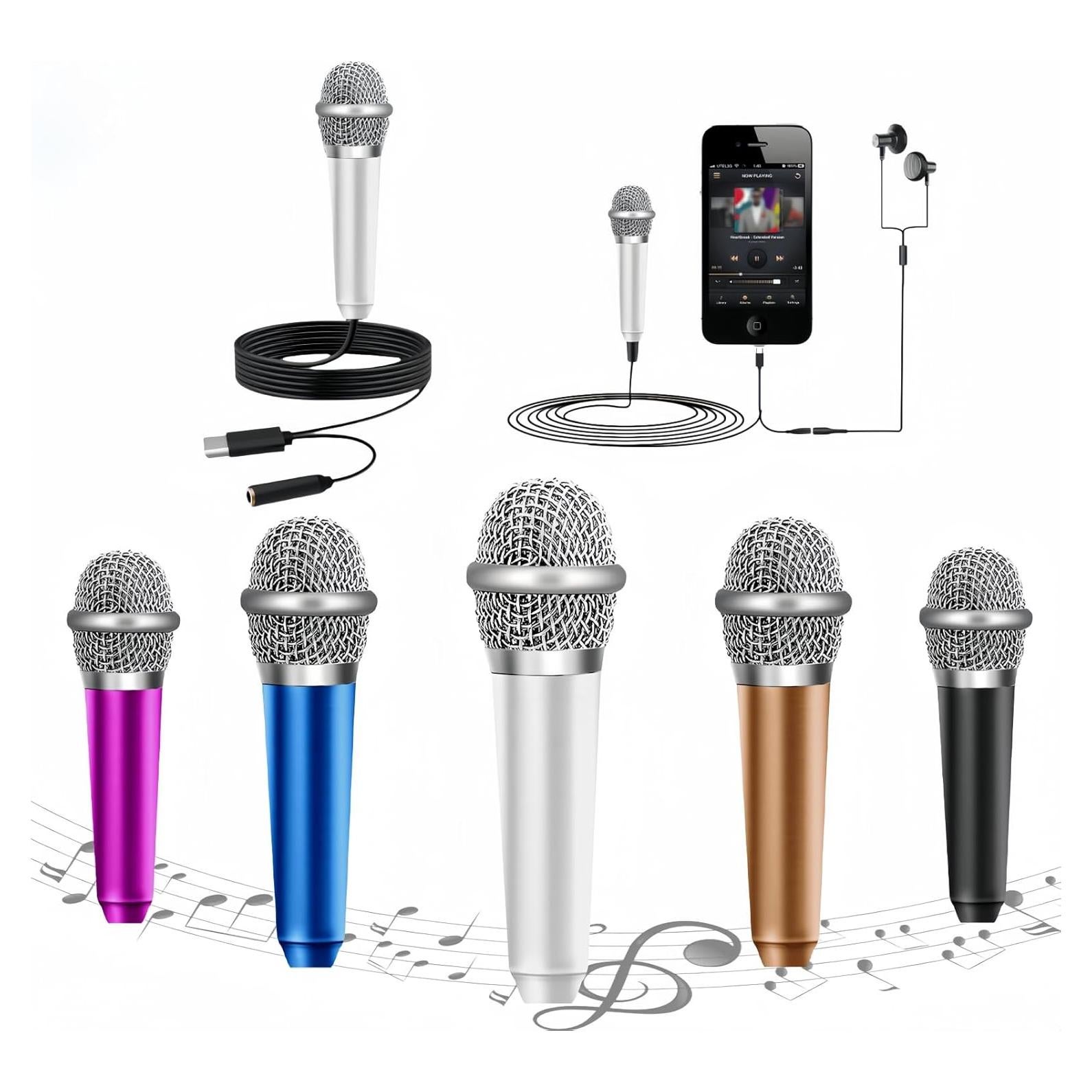 Micrófono Mini Tipo-C JeMii Plata Omnidireccional 9g