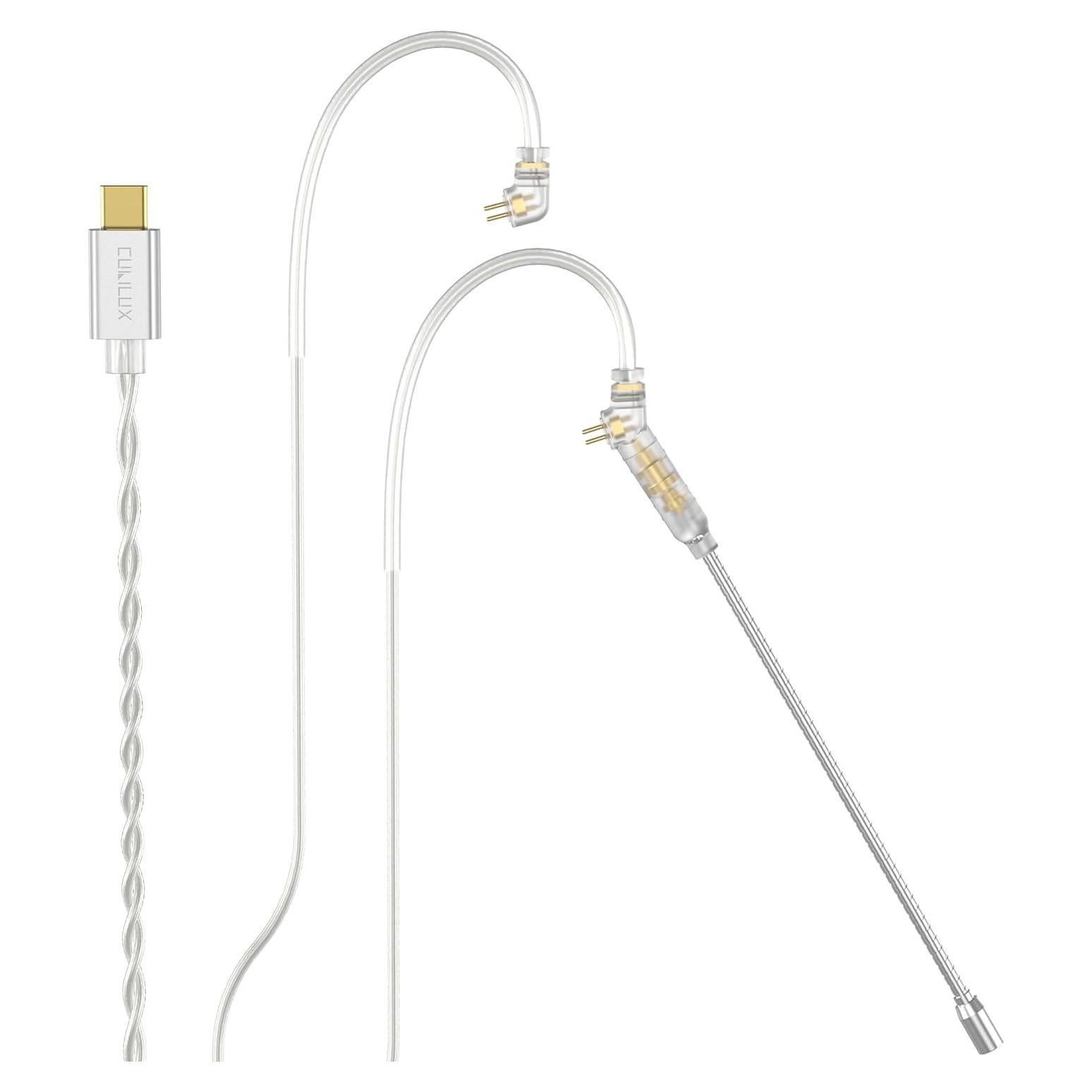 Cable USB Tipo C Cubilux IEM 2 Pines 0.78mm con Micrófono