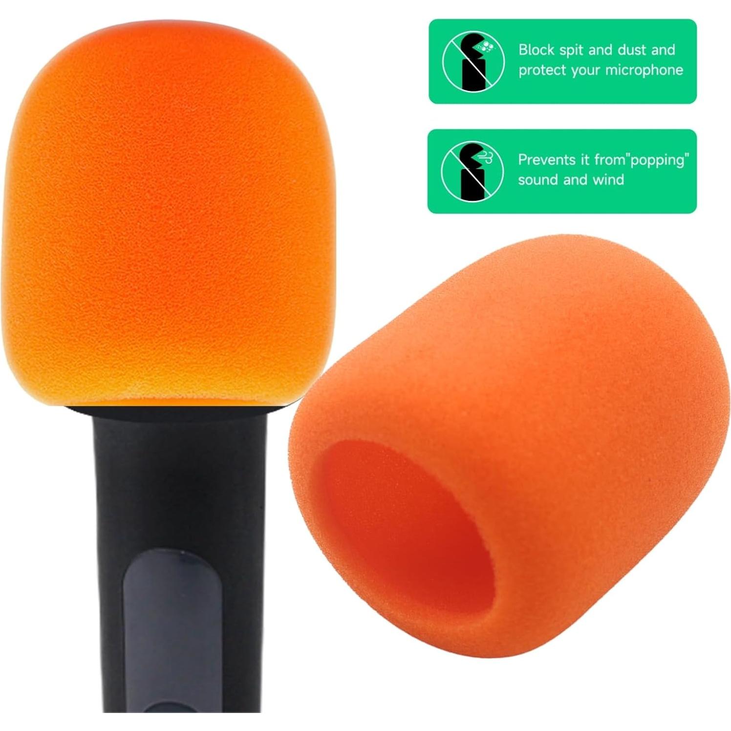 Cubiertas de micrófono de espuma naranja JBL/SM58/SM48 - Paquete de 2