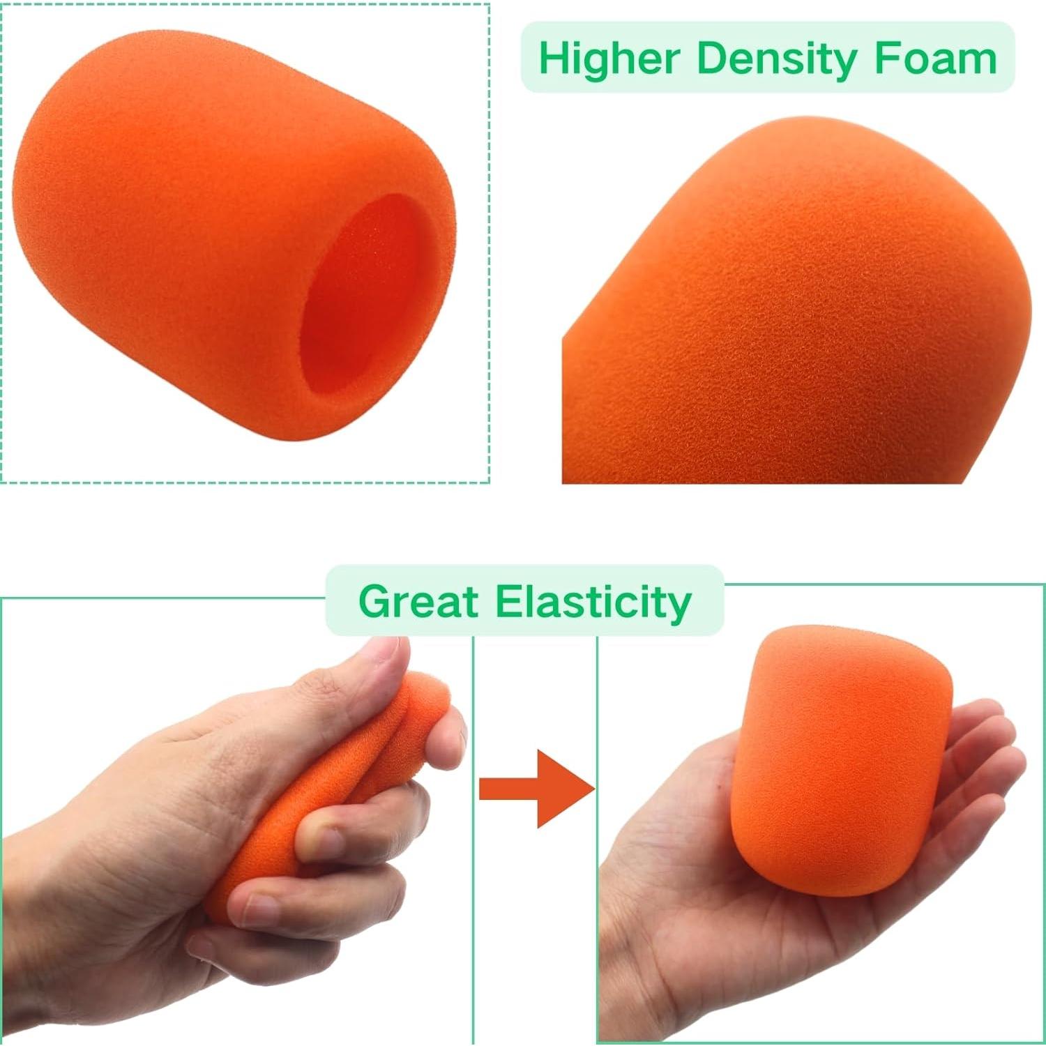Cubiertas de micrófono de espuma naranja JBL/SM58/SM48 - Paquete de 2