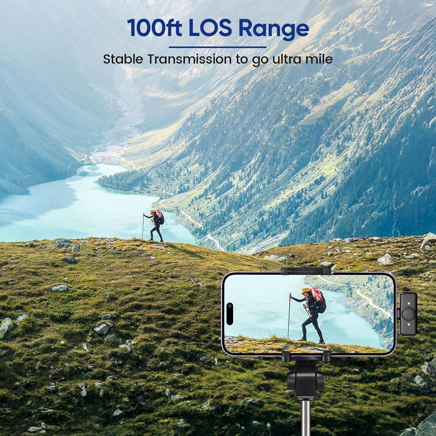 Micrófonos Lavalier Inalámbricos AMASDA Q9 - 2 Unidades con Estuche