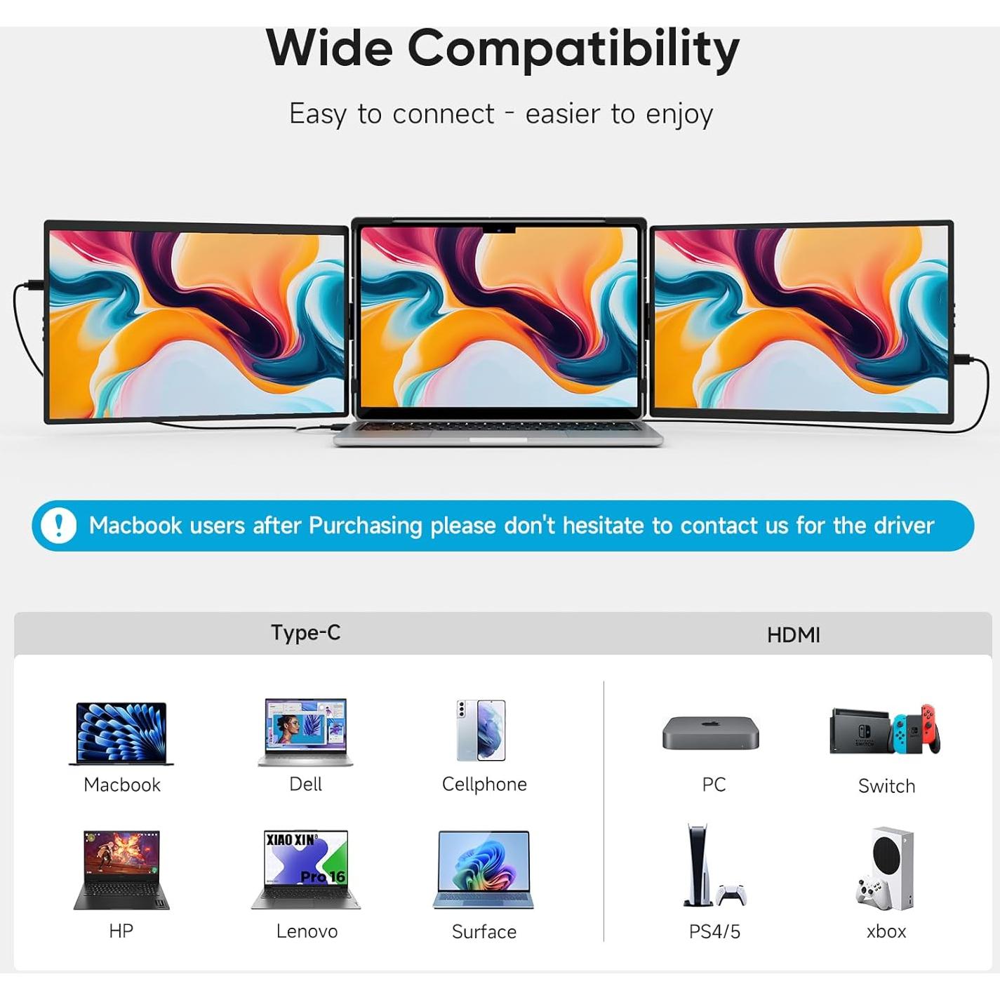 Extensor de Pantalla Dopesplay 14.1" FHD 1200P Portátil