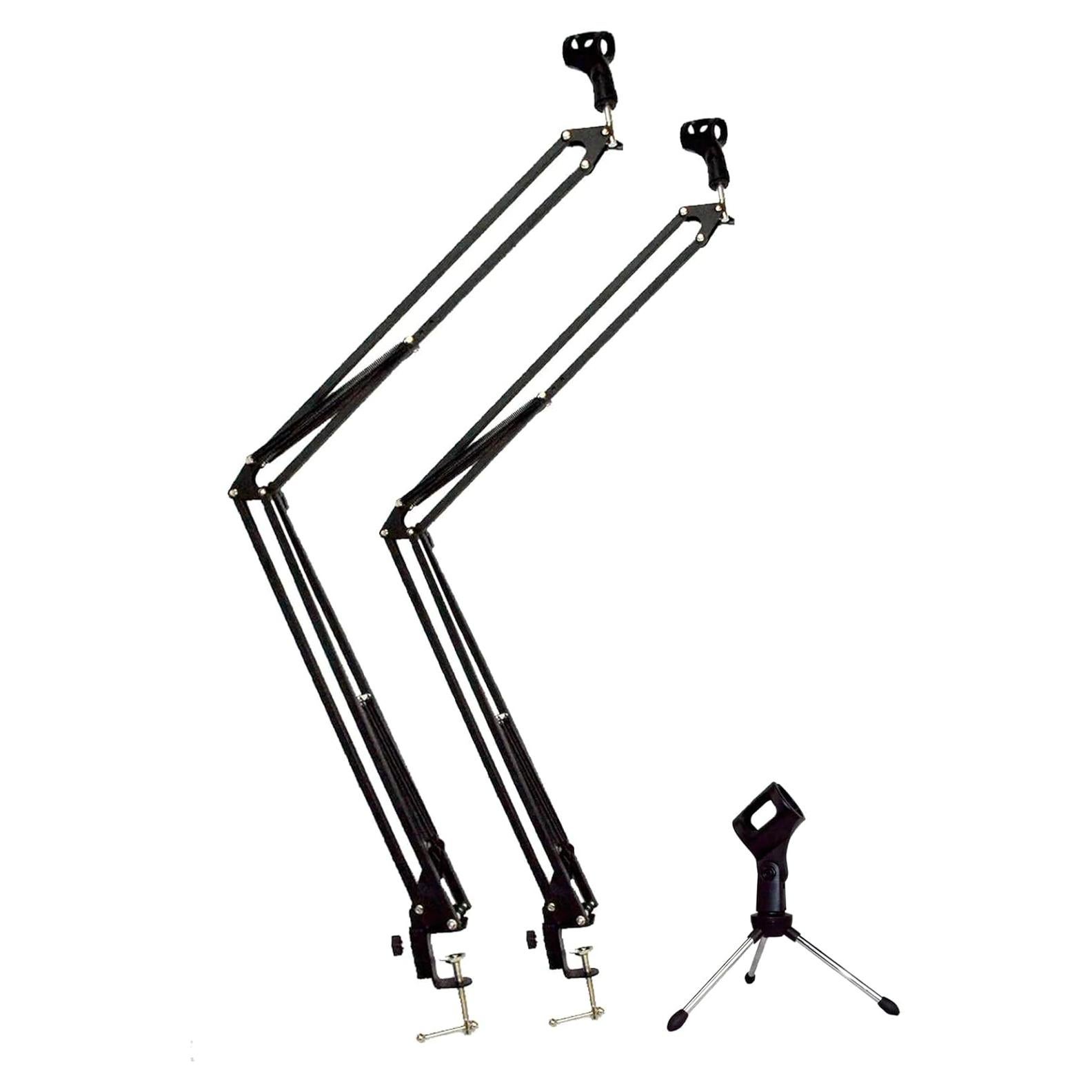 Paquete de Soportes de Micrófono ChromaCast 3 en 1 - Brazo de Tijera 71 y 96 cm
