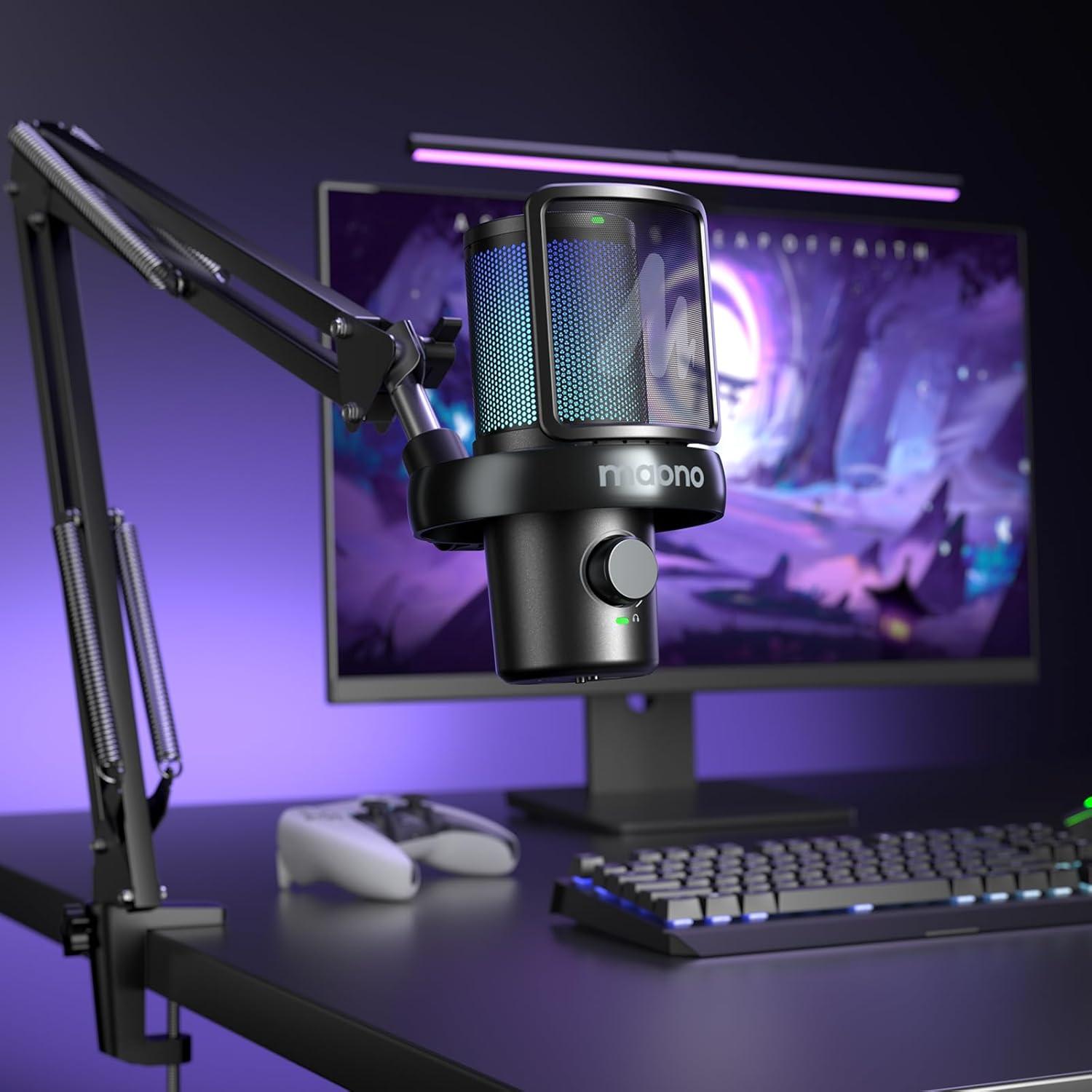 Micrófono Inalámbrico MAONO DM40 Pro con Cancelación de Ruido AI