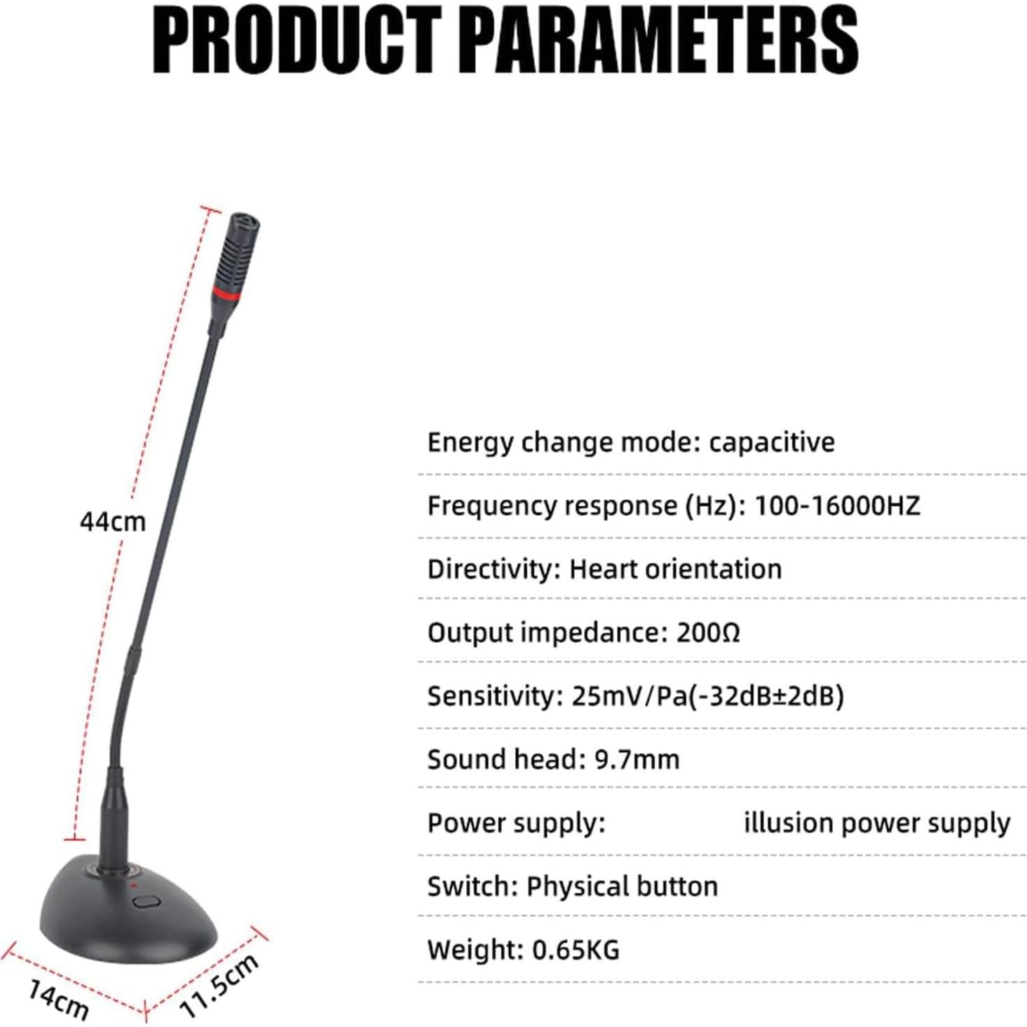 Micrófono de Condensador UWE200B con Cuello de Ganso 43.94 cm