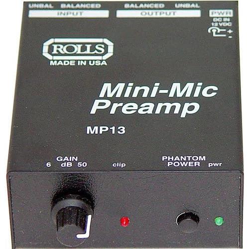 Preamplificador de Micrófono Rolls MP13 con Cable XLR 1.8m