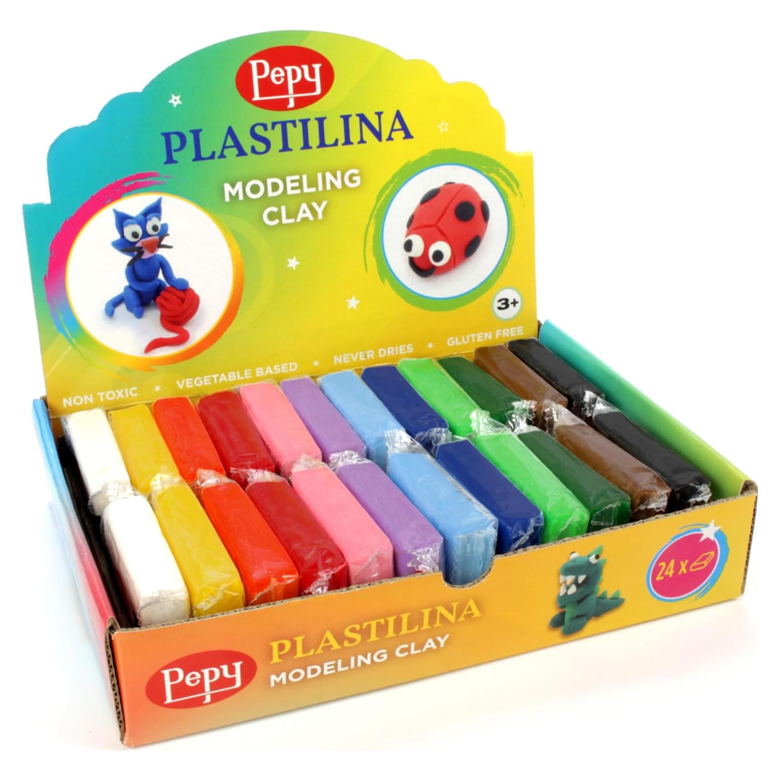 Juego de Plastilina Reutilizable Pepy 24 Barras Multicolor