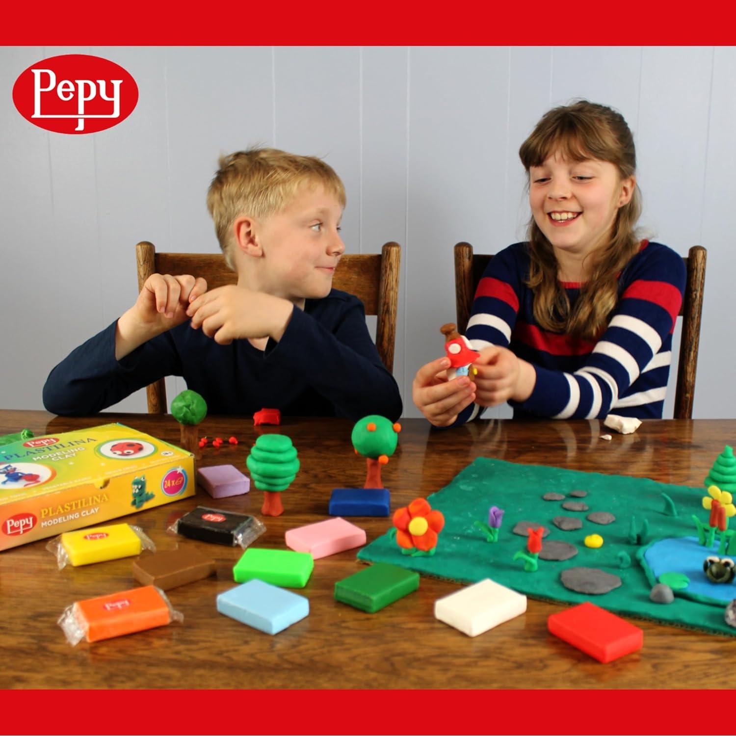 Juego de Plastilina Reutilizable Pepy 24 Barras Multicolor