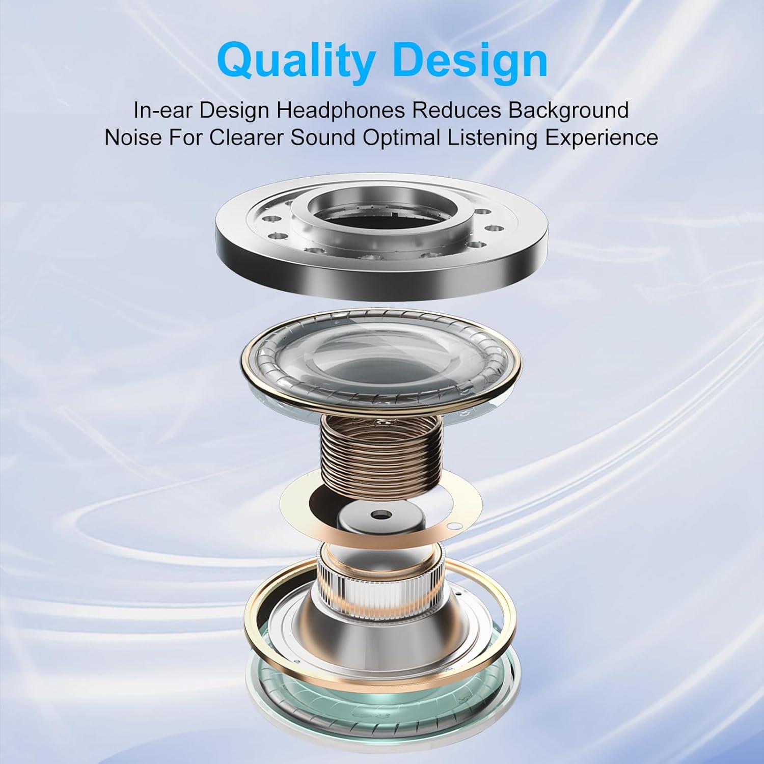 Auriculares USB C con Micrófono - 2 Paquetes M55 para iPhone y Samsung