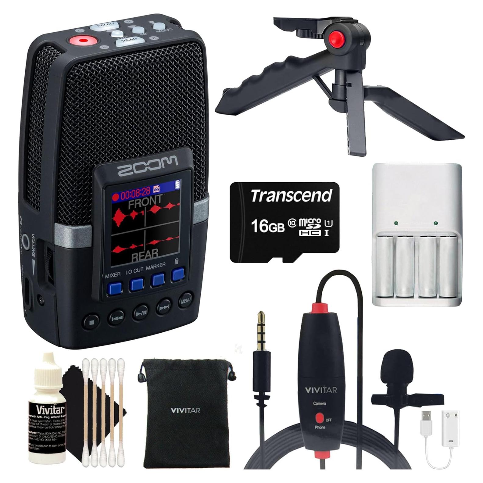 Grabadora de Mano Zoom H2essential 32-Bit Float + Micrófono Lavalier