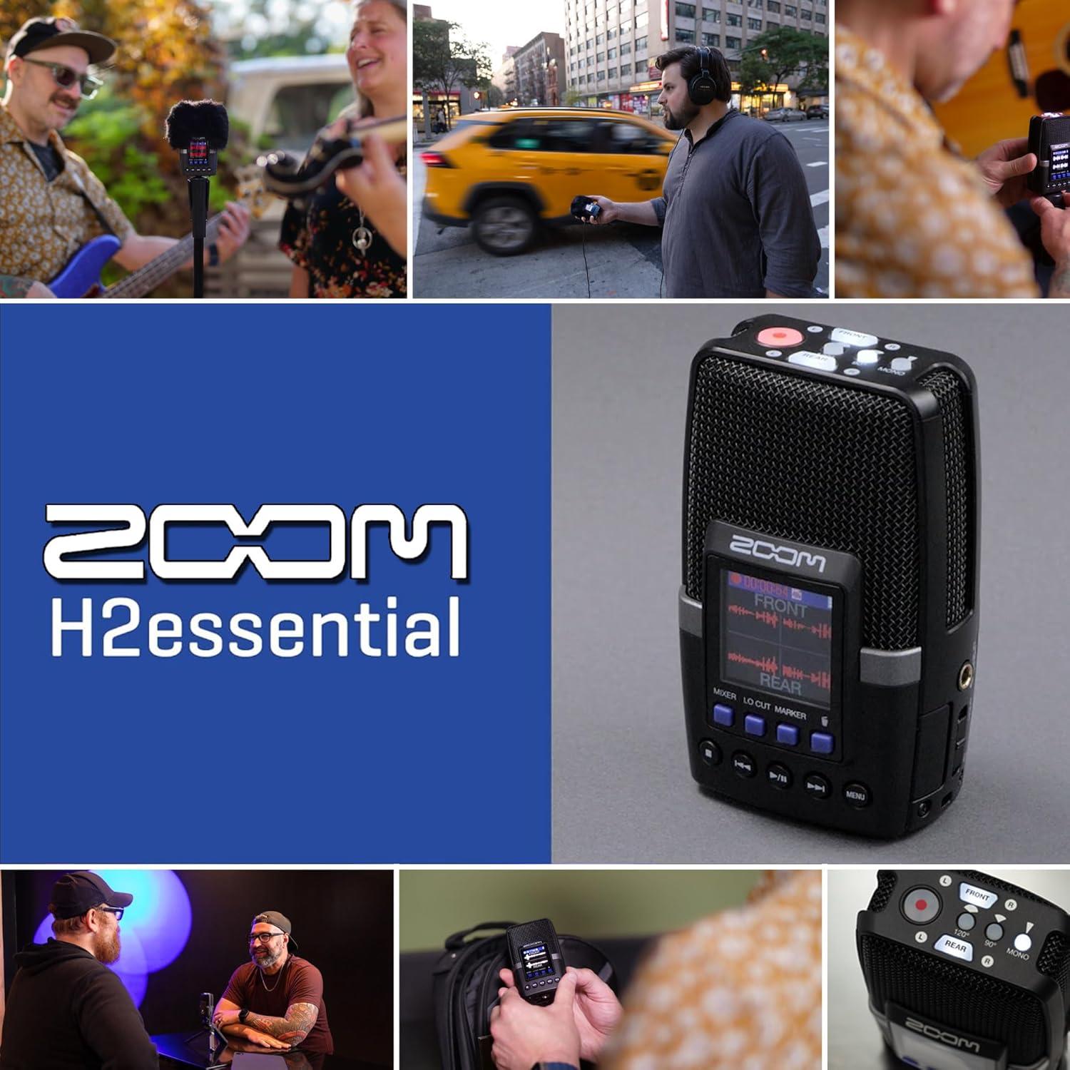 Grabadora de Mano Zoom H2essential 32-Bit Float + Micrófono Lavalier