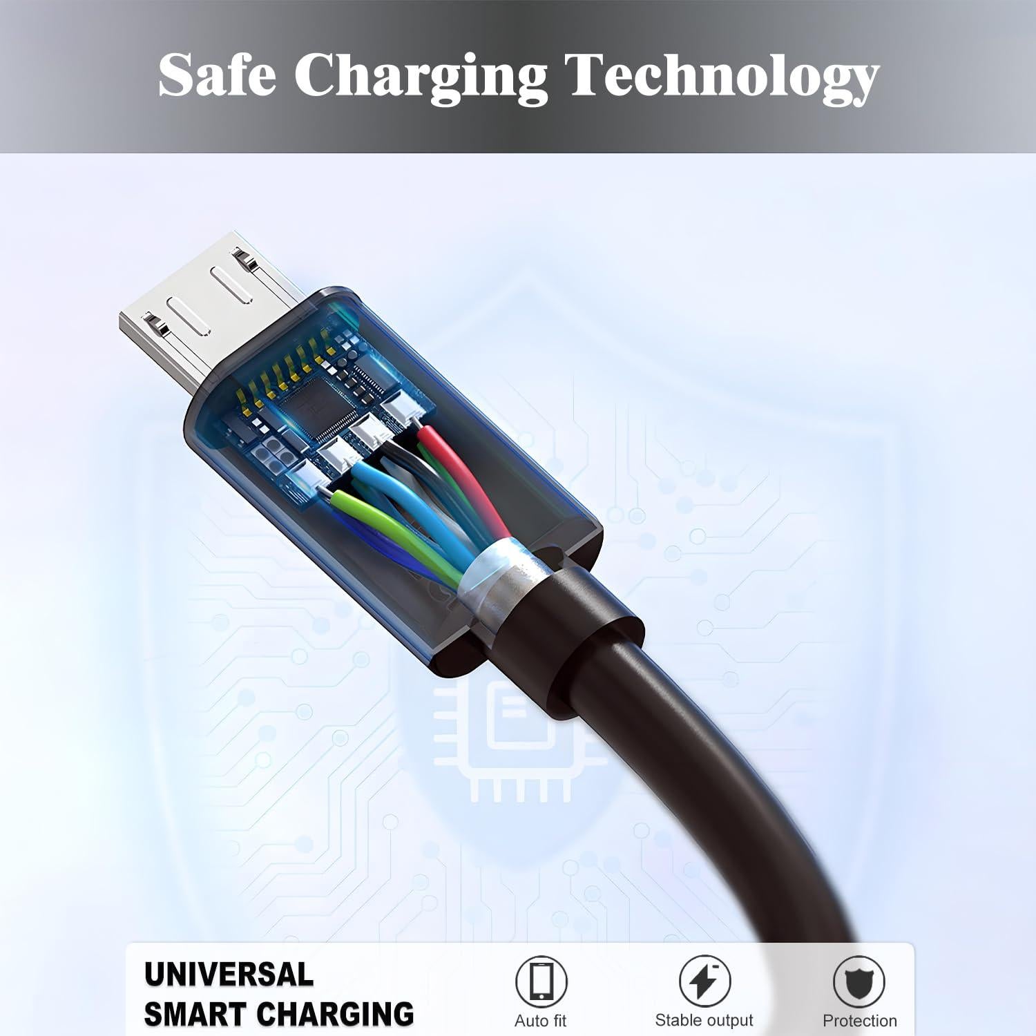 Cable de carga Micro USB TCKN 2m para Shure MV7/MV88+/MV5