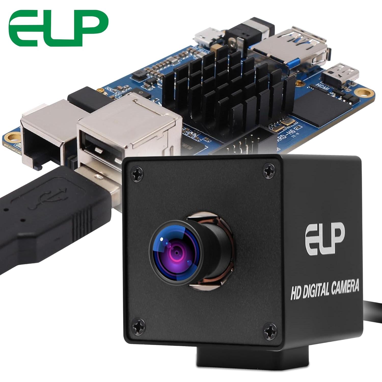 Cámara USB 4K ELP IMX415 con micrófono y lente 100°