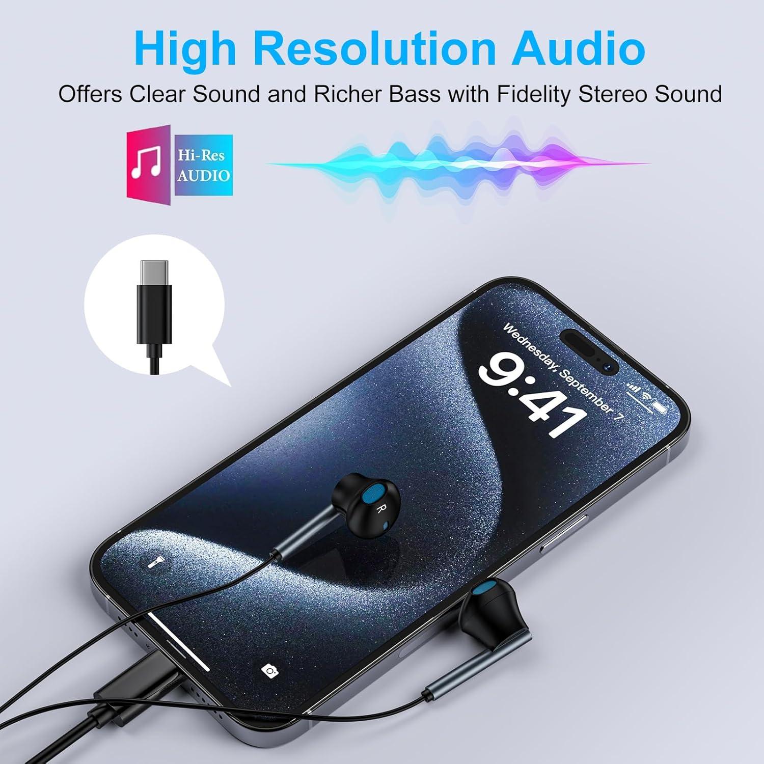 Auriculares USB C Samsung M16 con Micrófono - In-ear Negro