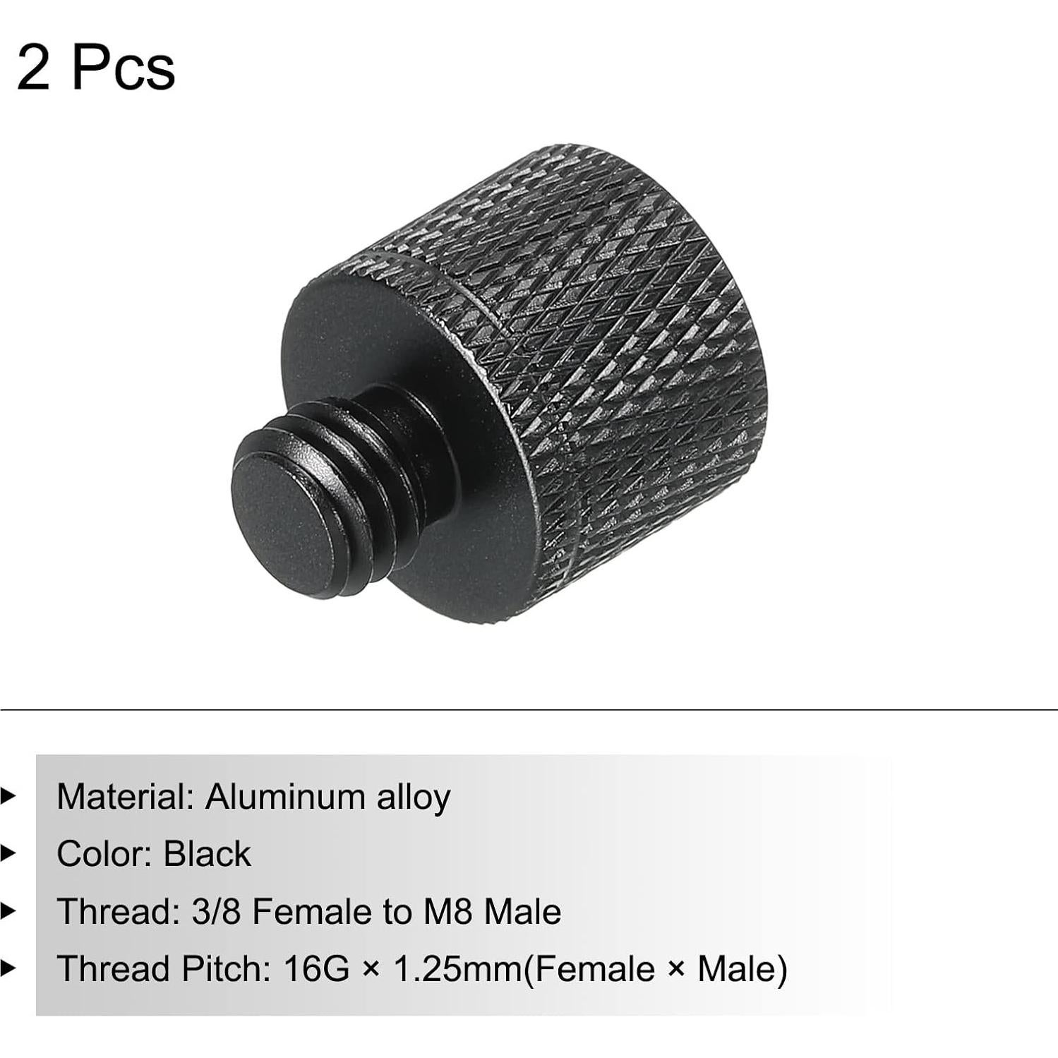 Adaptador de Soporte de Micrófono MECCANIXITY 3/8 F a M8 M 2 Pzs