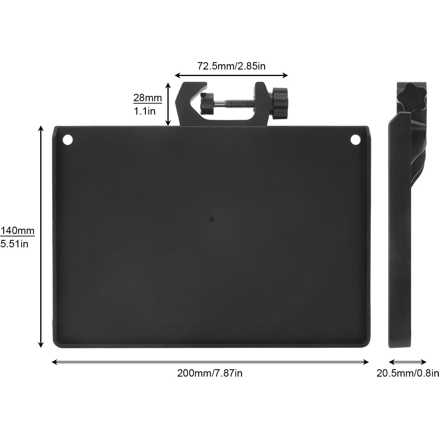 Bandeja de Soporte de Micrófono RTNLIT Metal 20x14cm 2.5kg