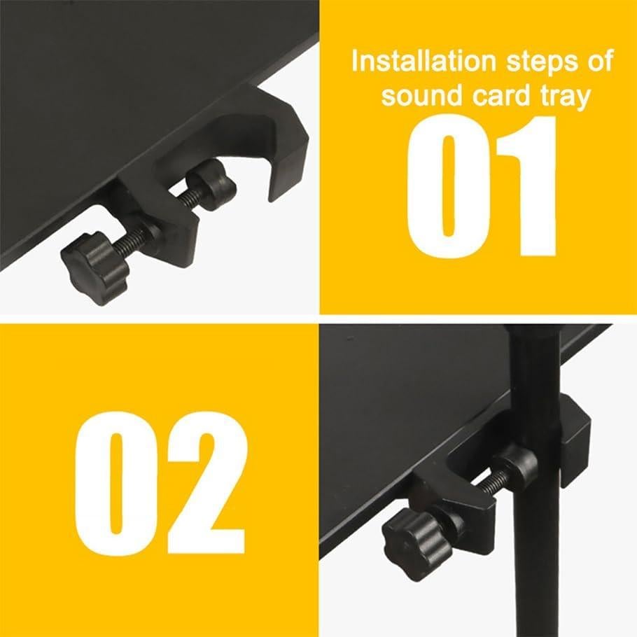 Bandeja de Soporte de Micrófono RTNLIT Metal 20x14cm 2.5kg