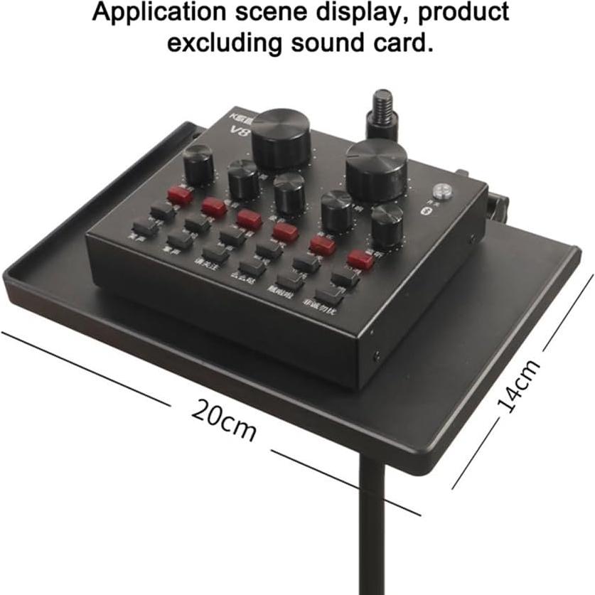 Bandeja de Soporte de Micrófono RTNLIT Metal 20x14cm 2.5kg