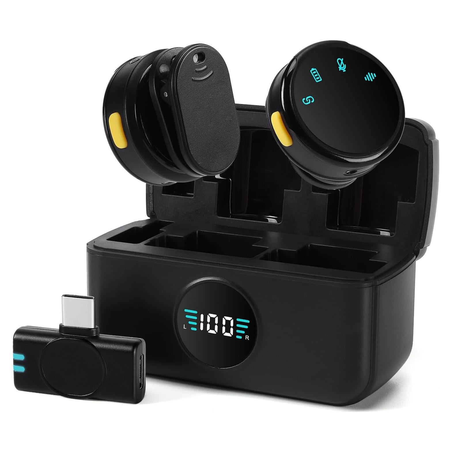 Micrófono Lavalier Inalámbrico SFSOC GL-S3 USB-C 30H Batería