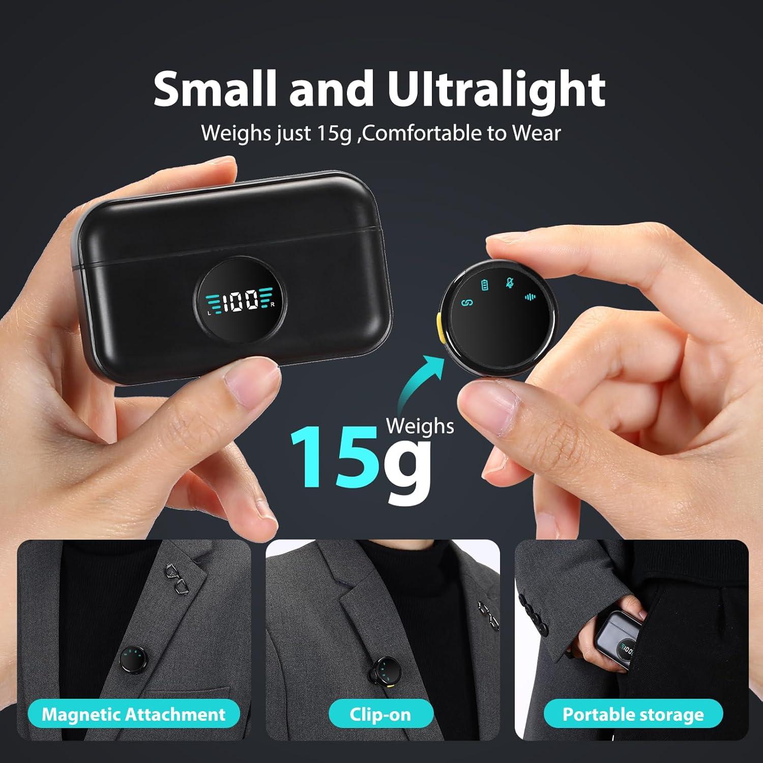 Micrófono Lavalier Inalámbrico SFSOC GL-S3 USB-C 30H Batería