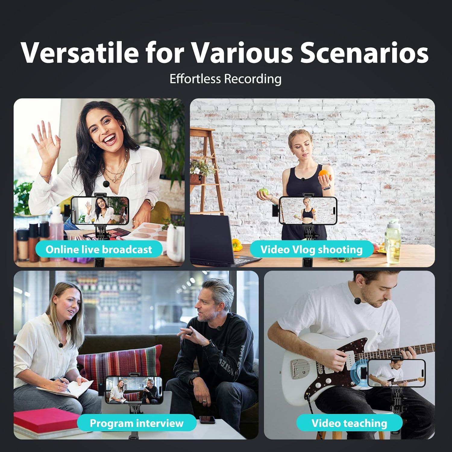 Micrófono Lavalier Inalámbrico SFSOC GL-S3 USB-C 30H Batería