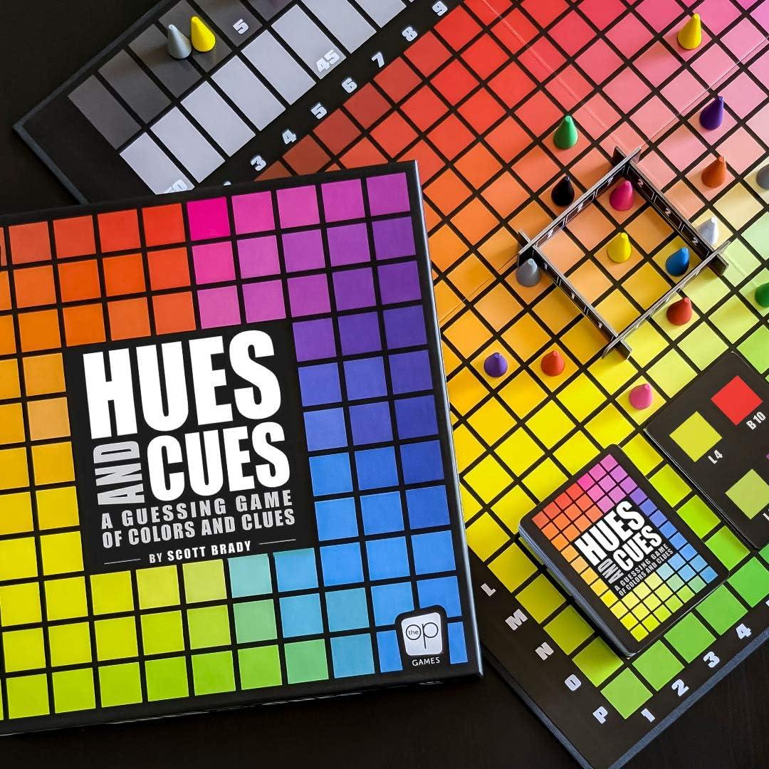Juego de mesa Hues y Cues USAopoly - Adivina colores 3-10 jugadores