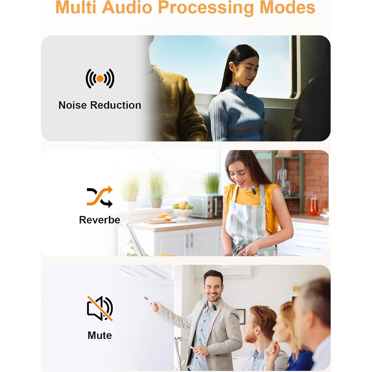 Micrófono Lavalier Inalámbrico BILIWAL M18 con Estuche Carga