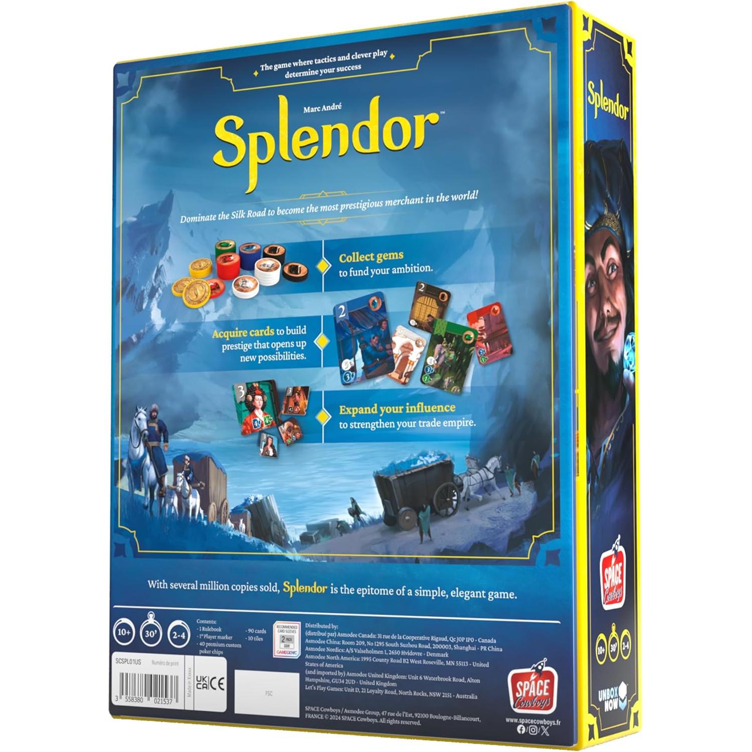 Juego de Mesa Splendor Asmodee - Estrategia de Gemas 2-4 Jugadores