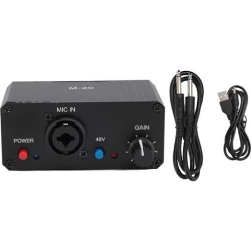 Preamplificador de Micrófono YOUTHINK 48V Alta Ganancia XLR