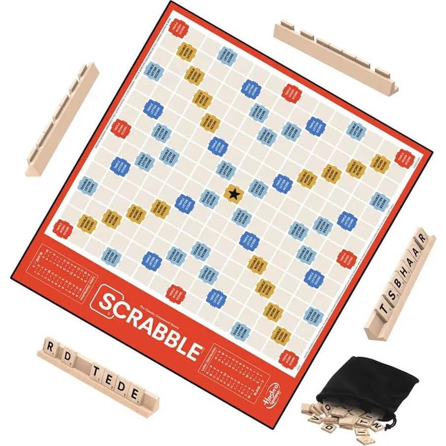Juego de Mesa Scrabble Hasbro Clásico para 2-4 Jugadores