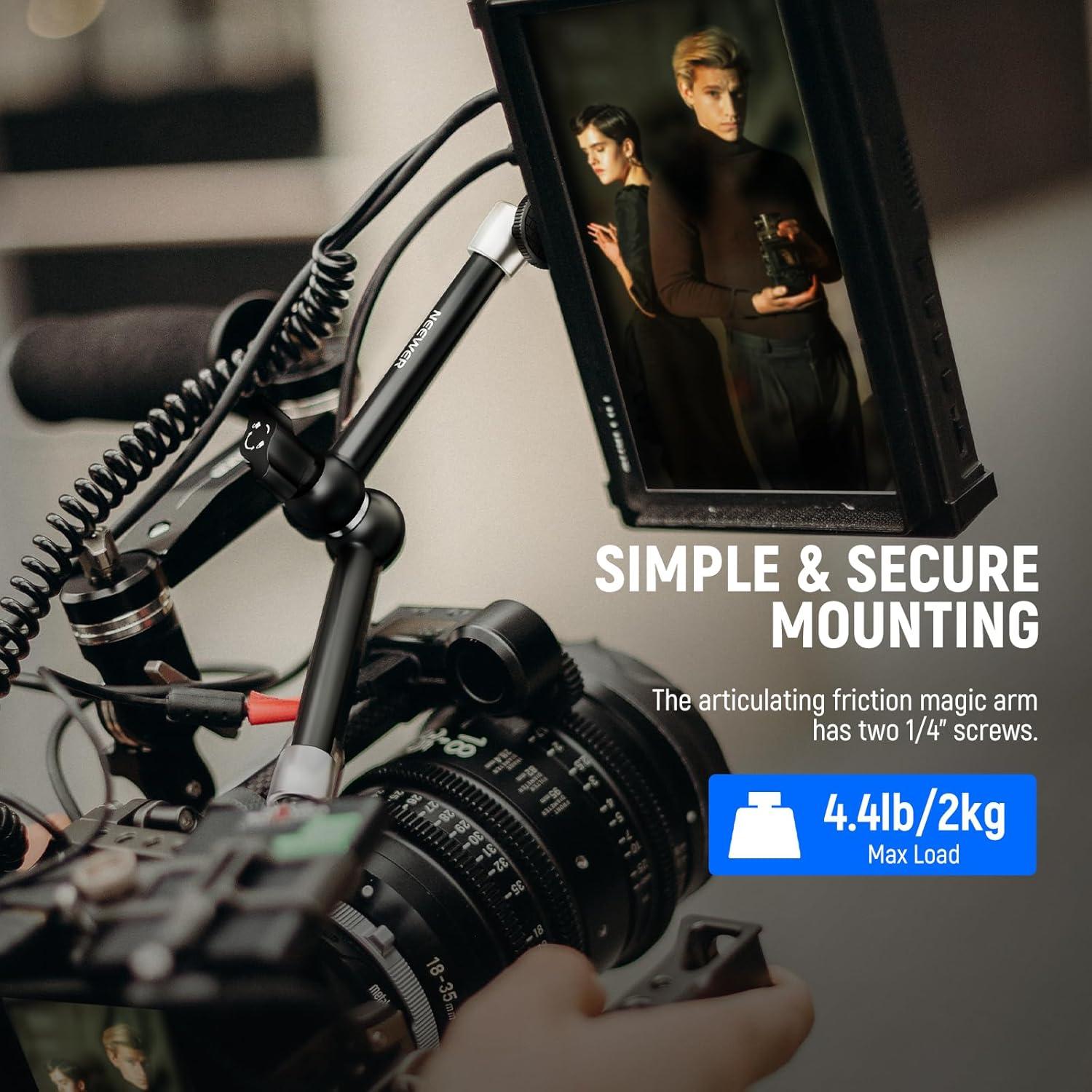 Brazo Mágico Ajustable NEEWER 25cm para Luz y Micrófono